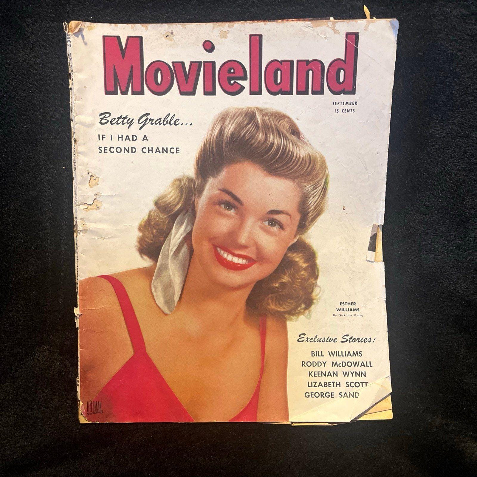 Vintage 1950s Movieland Betty Grable Bill Williams Roddy Mcdowall ...