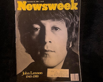 John Lennon 1940-1980 Memorial Newsweek Magazine December 22, 1980 Beatles