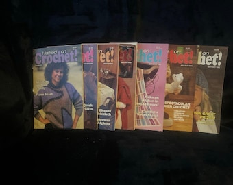 7 Minirevistas Hooked On Crochet, Patrones Número 5-11 Sept-Dic 1987 Ene-Oct 88