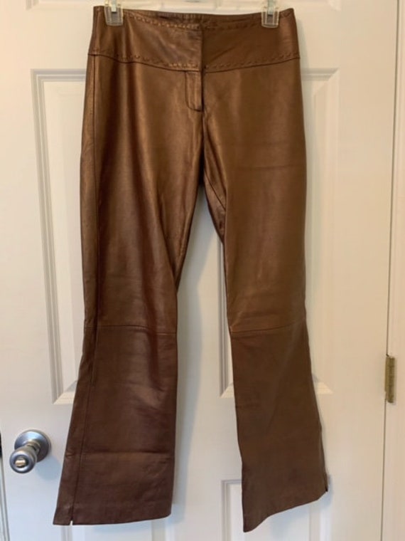 Vintage Cache Women's Soft Lambskin Leather Pants,