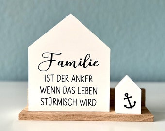 Deko Häuser l Einzugsgeschenk l Geschenk zum Einzug  l Häuser Set  Familie l Geschenkidee Ankerliebe