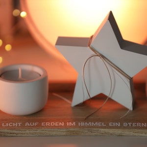 Trauergeschenk - Trauerset - Sternenkind - Trauerlicht - Kerzenhalter - Stern - Hygge -Skandi