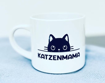 Tasse Katzenmama - Keramik - Kaffeebecher Kaffeetasse 300ml