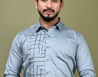Designer Hand bestickt Cutdana Work Tuxedo Shirt für Mans