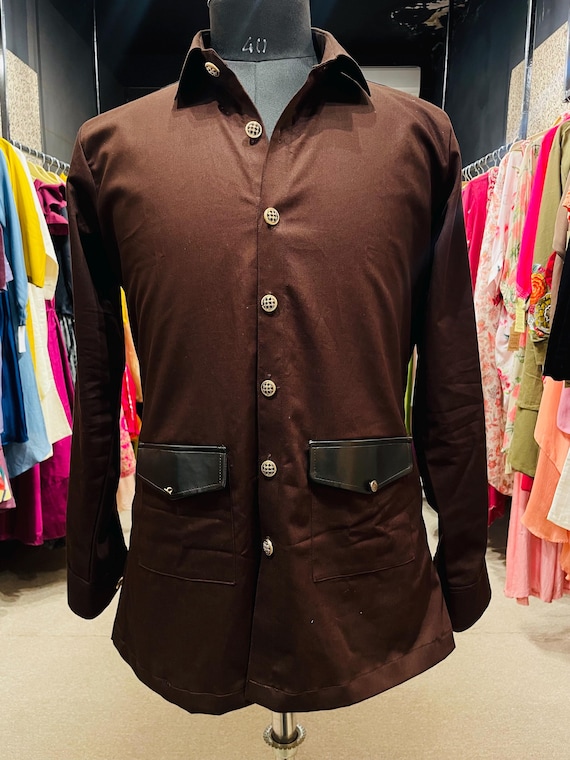 chocolate brown dress shirt Short Sleeve Button Down T-Shirt In Chocolate Brown | EGO US