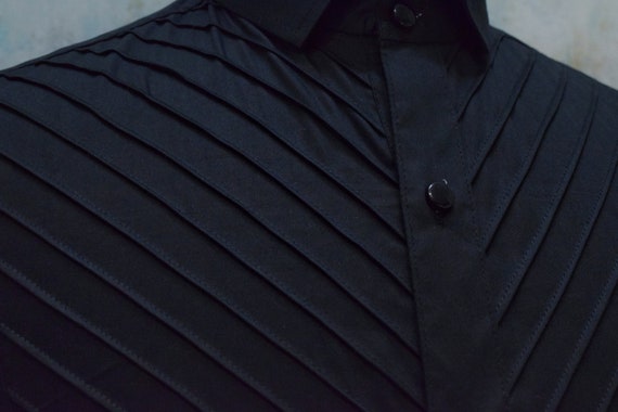 open lace back dress Chef Code Women's Tuxedo Shirt with 1/4