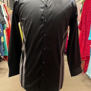 Designer Black & Grey Combination Shirt For Men