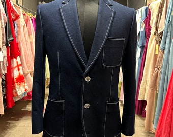 Blue Denim Blazer For Men