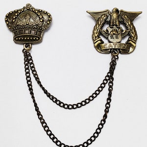 Gold Double Motif Brooch
