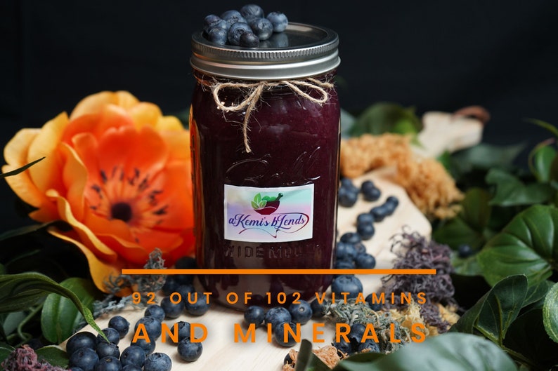 Organic Blueberry Infused Sea Moss Gel Etsy