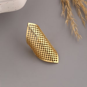 Bohemian Filigree ring gold. Designer rings for women. Sterling silver rings. Solid 925 rings. Thumb rings. Large statement rings.