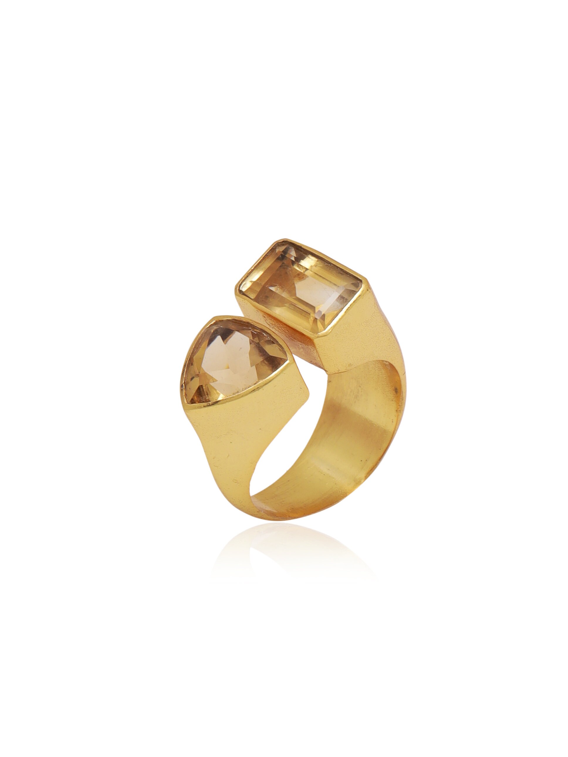 Turquoise Statement Ring Gold. Citrine Ring. Gold Plated Solid Etsy