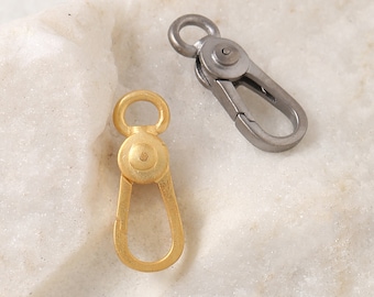 Karabinerverschluss aus Sterlingsilber, vergoldete Halskette und Armband Stecker