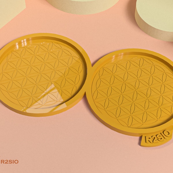 Décoration Maison Résine Kit Moule Silicone Pour Dessous De Verre Résine Époxy - 7 Formes DIY | Création Coasters Déco Maison Dessous De Verre DIY