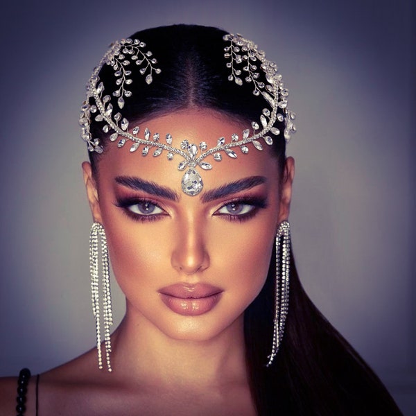 Luxury Wedding Tiara Headband Silver Gold Bridal Headpiece Hair Piece Bridal Hair Accessories Headband Crystal headpiece