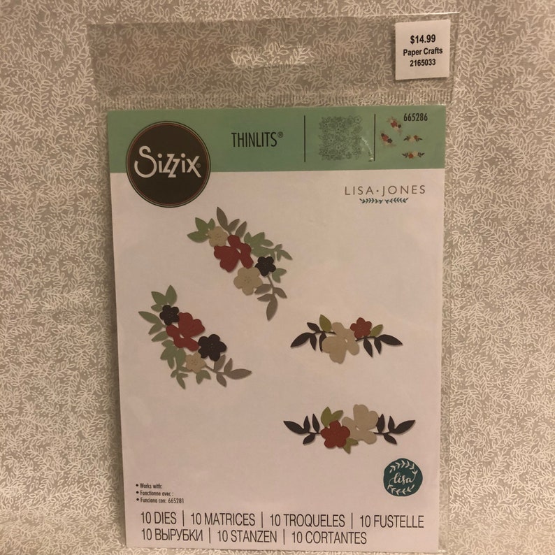 Sizzix Thinlits Set Di 6 Fustelle Miste – Acciaio Al Carbonio, Per Taglio E Goffratura, 19x14 Cm