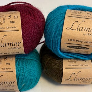 Llamor HiKoo 100% Baby Llama Yarn - New With Labels - You Choose Color!