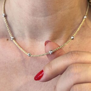 14K Gold Rope Chain Necklace: Handmade Solid Gold Gift