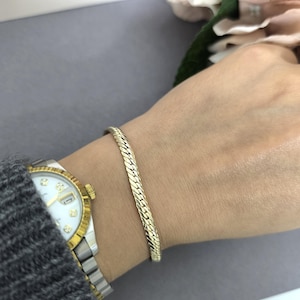 Handmade 14K Gold Gourmet Cuban Bracelet - 4.5mm Chain
