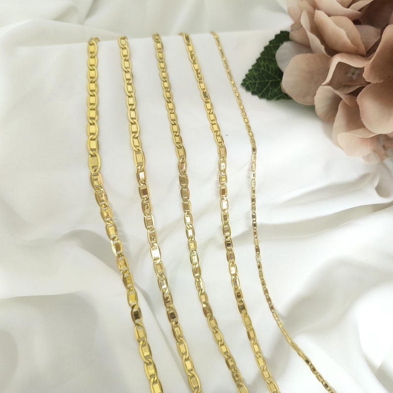 Valentino Chain* 14K Gold Chain Necklace For Men Birthday Gifts* Valentino Chain Bracelet For Women Christmas Gifts* Yellow Gold Valentino