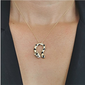 14k Solid Gold Panther Pendant on 18 14k Solid Gold Panther Pendant on 18
