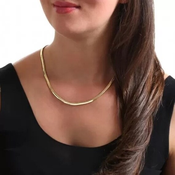 Snake Chain* 14K Gold Snake Chain Necklace for Women