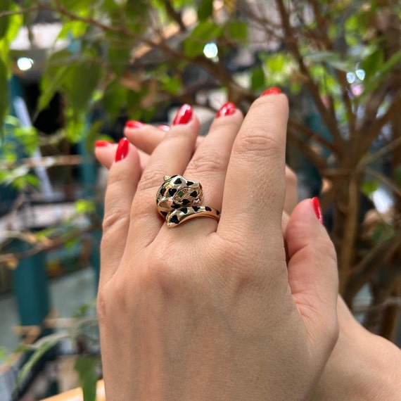 Panther Ring* 14K Dainty Gold Jewelry for Mother Birthday Jewelry