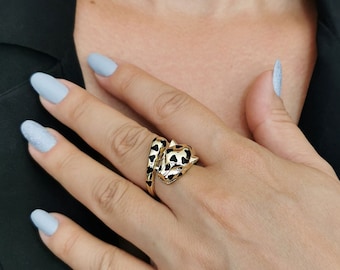 Panther Ring* 14K Dainty Gold Jewelry For Mother Birthday Jewelry* Panther Fashion Ring For Women Everyday Jewelry* Christmas Gifts Mom