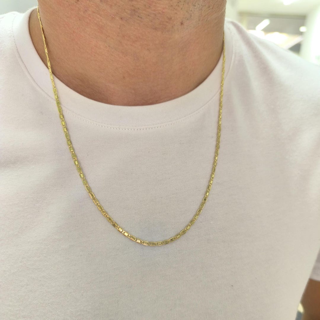 Handmade 14K Yellow Gold Valentino Chain - 2.6mm, 22-inch - Etsy
