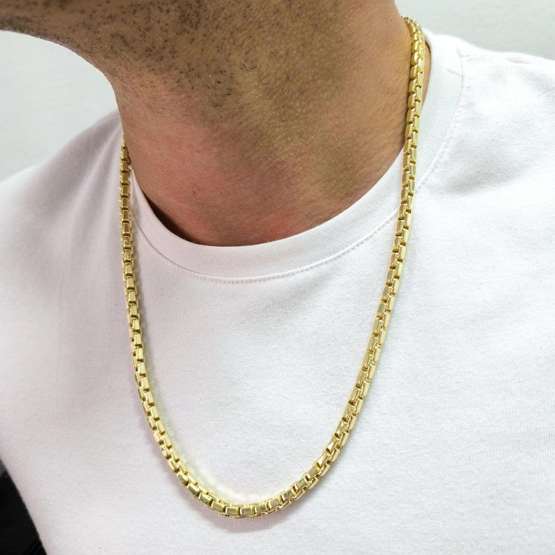 Box Chain* 14K Round Box Chain for Men Necklace Christmas Gifts* 5,5 Mm ...