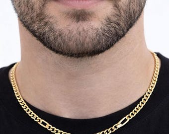 14K Gold Curb Chain Necklace For Unisex Jewelry Real Solid Gold Gourmette Chain For Dad Curb Link Chain Necklace For Husband And Wife