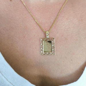 14K Gold Ayetel Kursi Pendant: Islamic Jewelry Gift