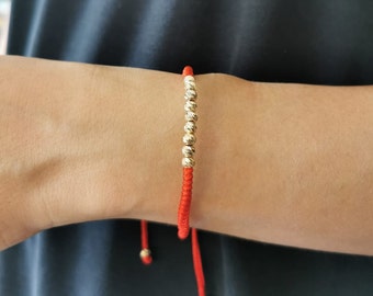 Handmade 14K Gold Bead Bracelet: Stackable Women's Jewelry