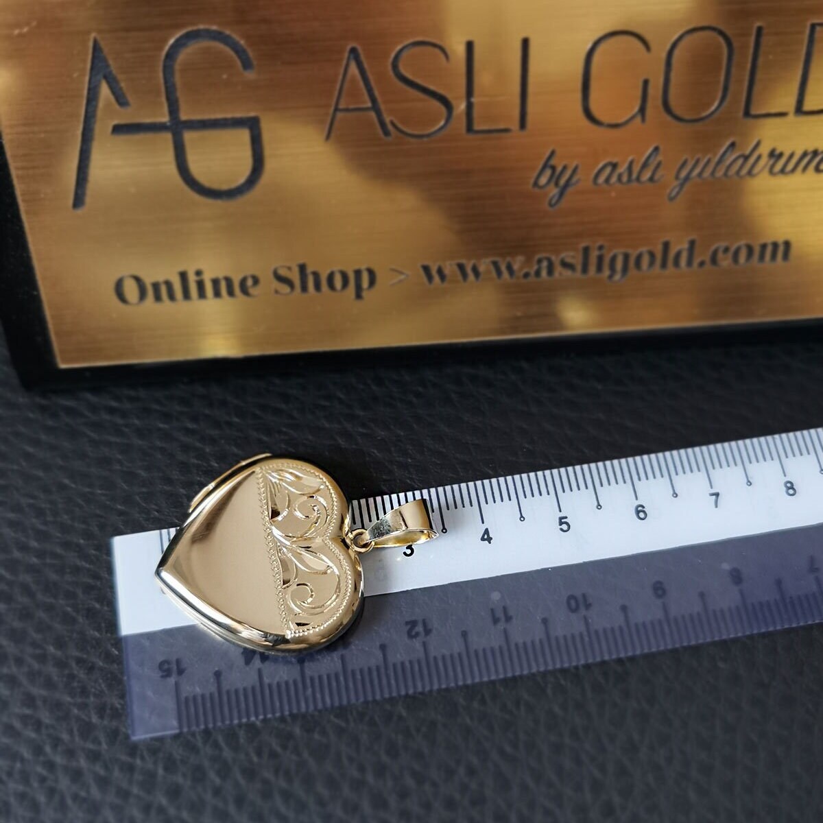 Heart Locket Necklace 14K Dainty Gold Locket Pendant for Etsy