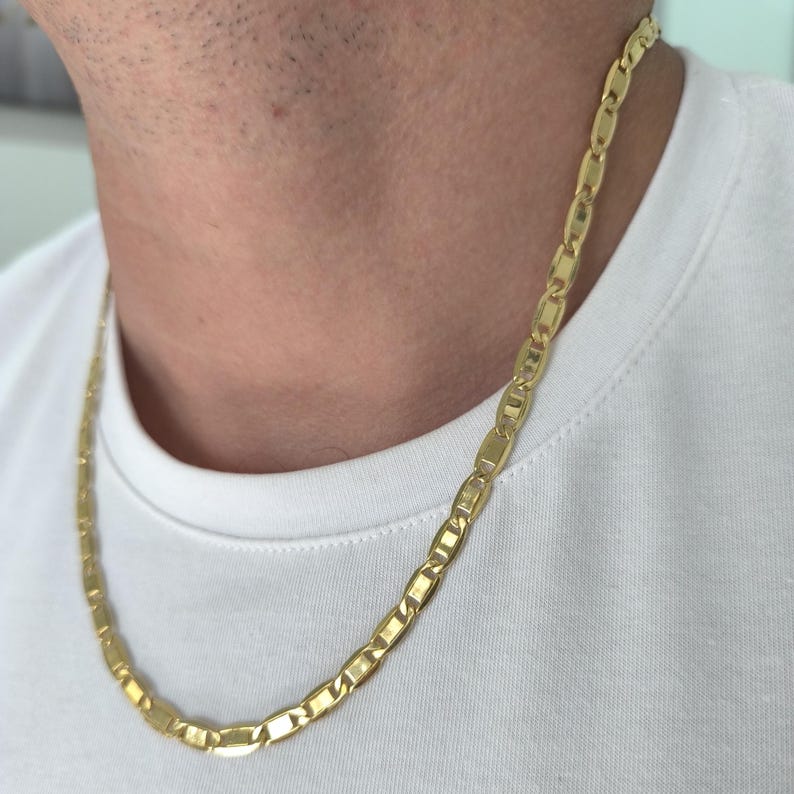 Valentino Chain* 14K Gold Chain Necklace For Men Birthday Gifts* Valentino Chain Bracelet For Women Christmas Gifts* Yellow Gold Valentino