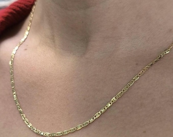 Valentino Chain* 14K Gold Valentino Chain For Dad Birthday Gifts* Yellow Gold 2,6 mm Valetino Chain Christmas Gift For Men* Real Gold Chain