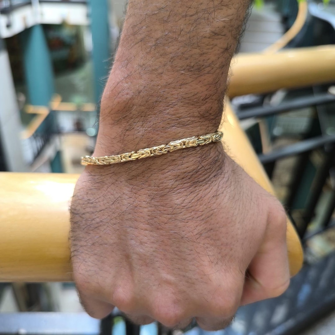 Byzantine Bracelet* 14K Gold Byzantine Chain Necklace for