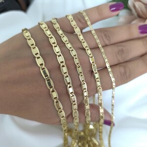Valentino Chain* 14K Gold Chain Necklace For Men Birthday Gifts* Valentino Chain Bracelet For Women Christmas Gifts* Yellow Gold Valentino