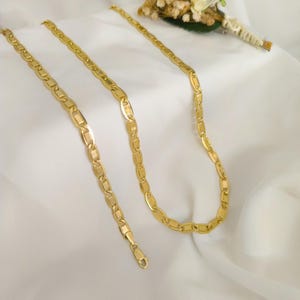 Valentino Chain* 14K Gold Chain Necklace For Men Birthday Gifts* Valentino Chain Bracelet For Women Christmas Gifts* Yellow Gold Valentino