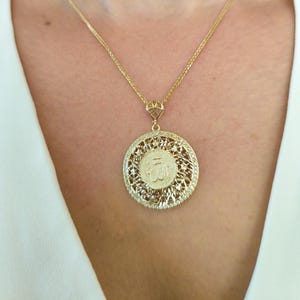 Allah Pendant* 14K Gold Allah Necklace Islamic Jewelry For Women Gifts* Allah Charm Pendant For Mom Gifts* Yellow Gold Allah Necklace Gifts