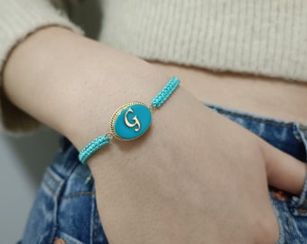 Personalized 14K Gold Initial Bracelet - Custom Couple Gift