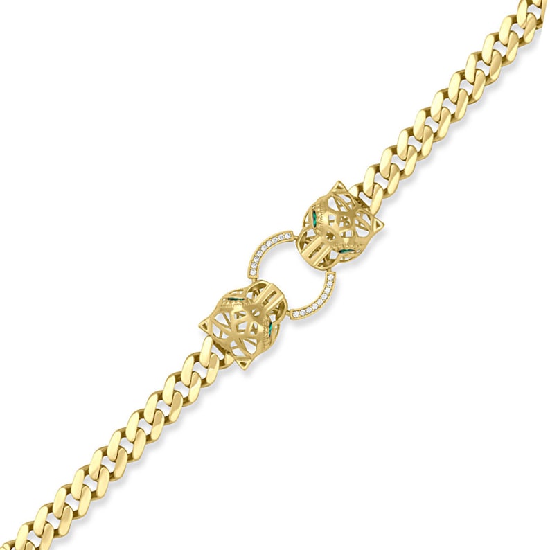 Panther Bracelet 14K Stylish Solid Gold Panther Jewelry for Etsy