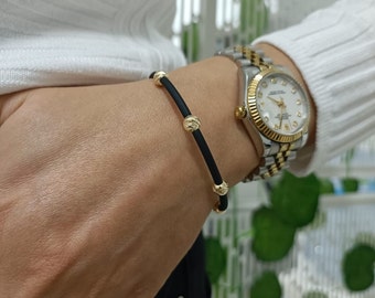 För män Pärlarmband* 14K guldpärlarmband Armband För män Vardagssmycken* För män Guldarmband Födelsedagspresenter * Gummiarmband Presenter