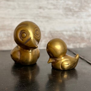 Brass Ducks, Duckling, Midcentury Modern
