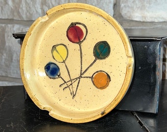 Popielniczka ceramiczna retro, rocznik 1970
