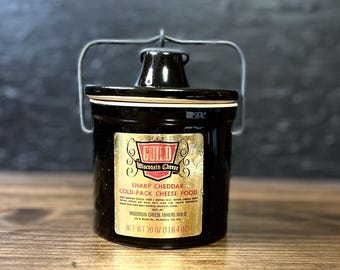 Vintage Stoneware Cheese Crock, Wisconsin Cheese Guild,