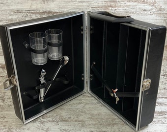 MCM Vintage Travel Bar Caddy, Travel Bar, Portable Bar, Bar Suitcase