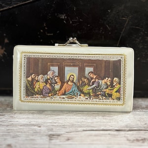Vintage The Last Supper Coin Purse/Wallet, Clutch, Pouch