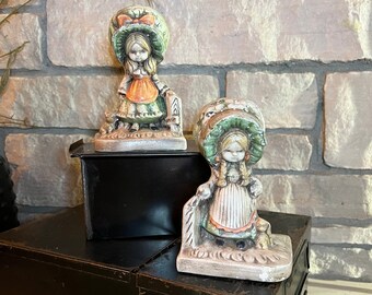1970&#39;s Little Girl Bookends
