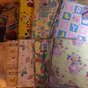 Vintage Wrapping Paper Ephemera New in Package